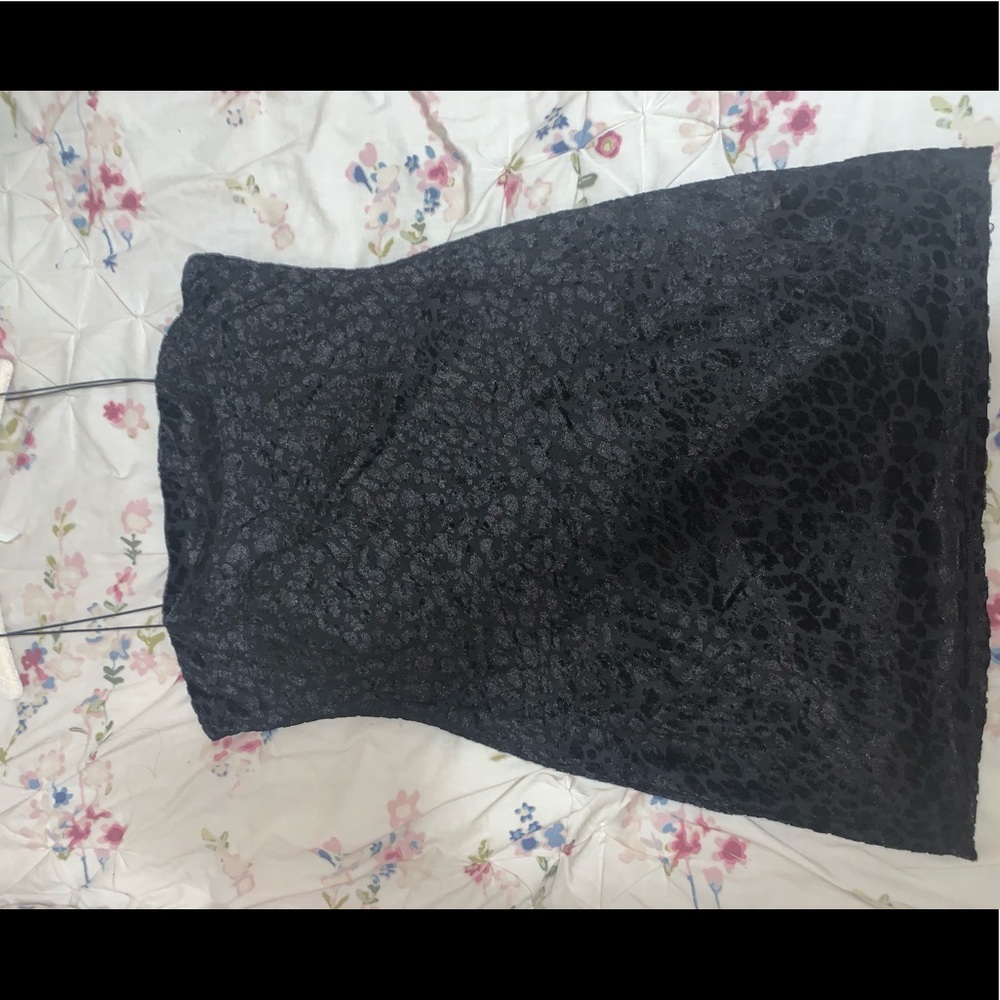 Black velvet body con dress